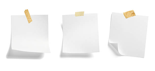 istock paper message note reminder blank background office business white empty page label adhesive tape 2225448073