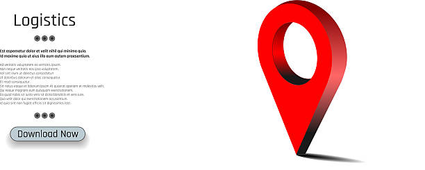 istock A vibrant red location pin stands out against a white background, embodying the themes of logistics and navigation within a digital marketing environment. The design emphasizes modern technology. 2225452573