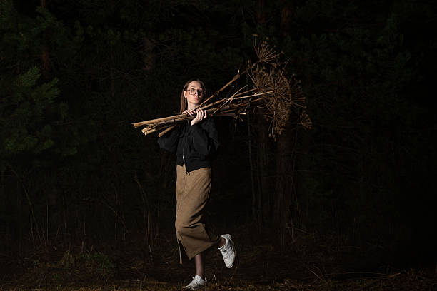 istock Woman hold dry hogweed 2225456901