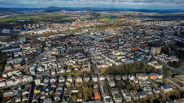 istock Aerial view around the city Giessen in Germany 2225457023