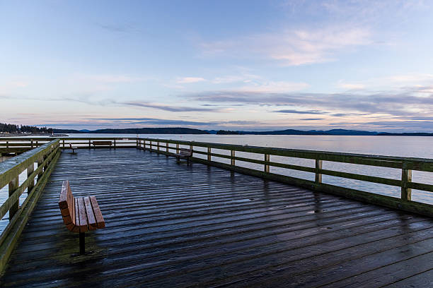 Floor made of wood planks on the sea background