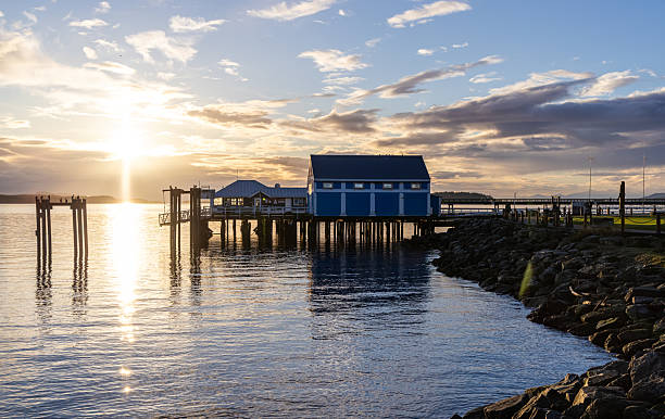 istock Sunrise Over Pier in Downtown Sidney, Vancouver Island, BC, Canada 2225468490