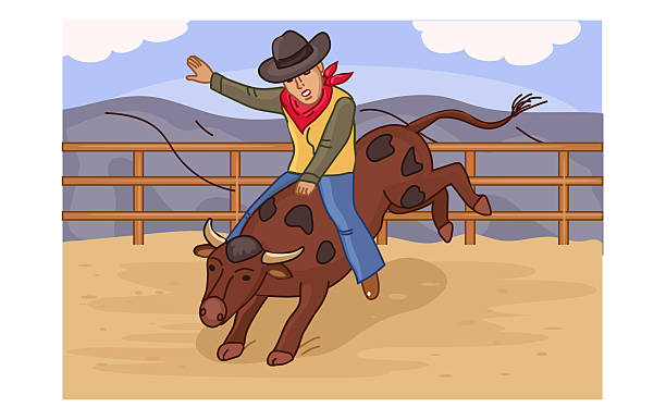Rodeo at the ranch clipart card concept isolated illustration