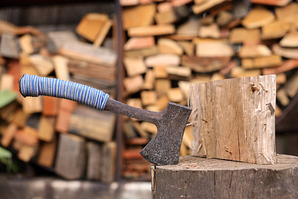 istock Domestic Wood splitting 2225483096