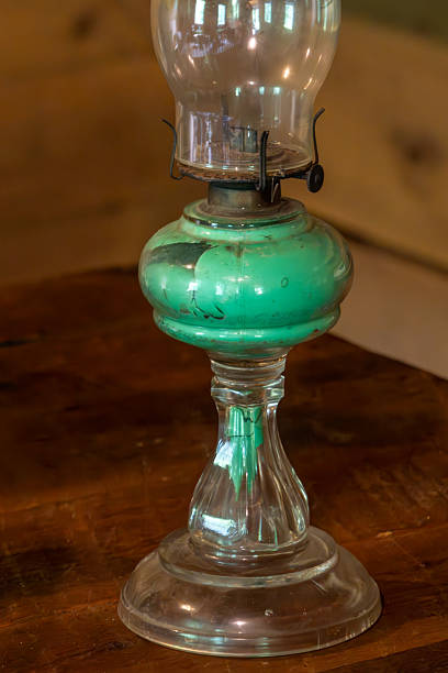 An antique kerosene lamp