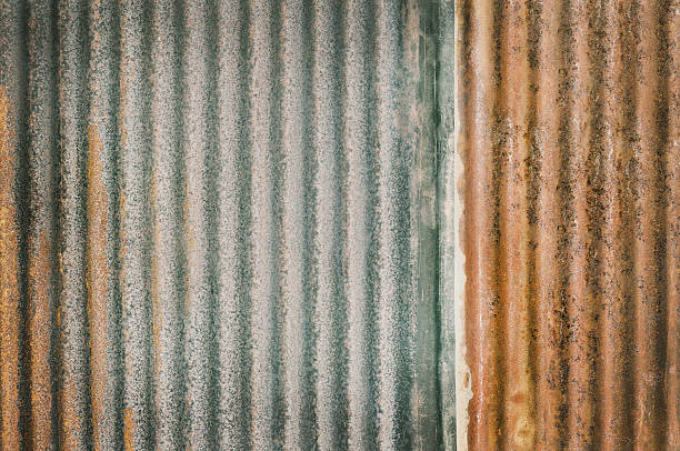 istock Old zinc wall texture background, rusty on galvanized metal panel sheeting. 2225501709