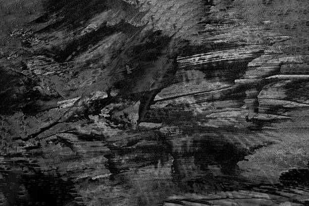 istock Abstract black and white grunge painting surface texture background 2225502768