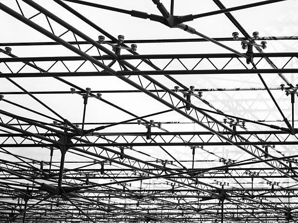 istock Roof construction Steel structure sling joint industrial Architecture details 2225503994