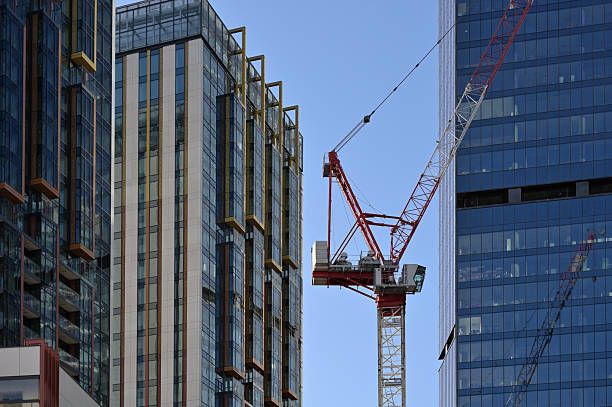 istock sky,city view,big city,skyscrapers,construction crane,metal structures,skyscraper construction,modern city,modern architecture,warsaw,europe,investments,offices 2225511633
