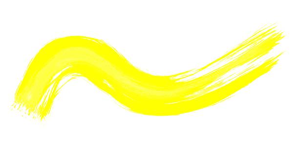 istock Sketch of hand painted yellow stroke with curve 2225528127