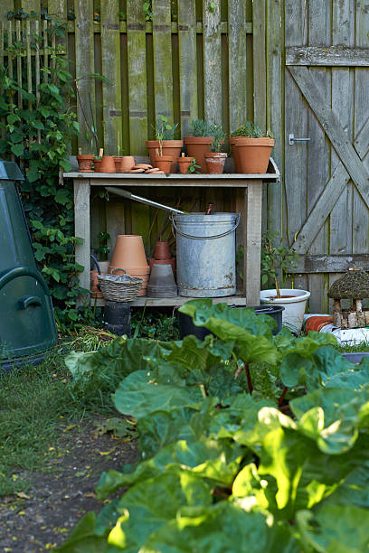 The potting shed in the garden at home