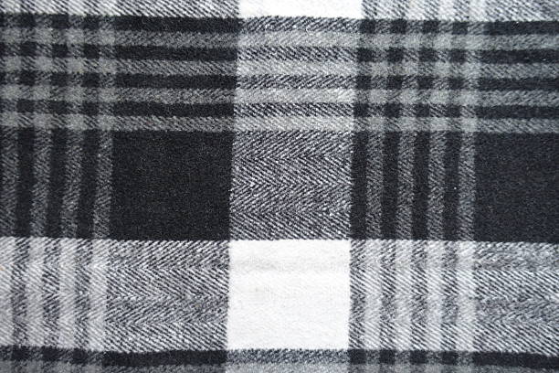 istock Background - black and white cotton flannel fabric 2225535977
