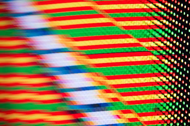 istock Large led projection screens. Colorful abstract background. Light show on the stage. 2225537062