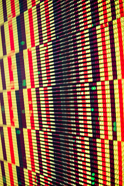 istock Large led projection screens. Colorful abstract background. Light show on the stage. 2225537720