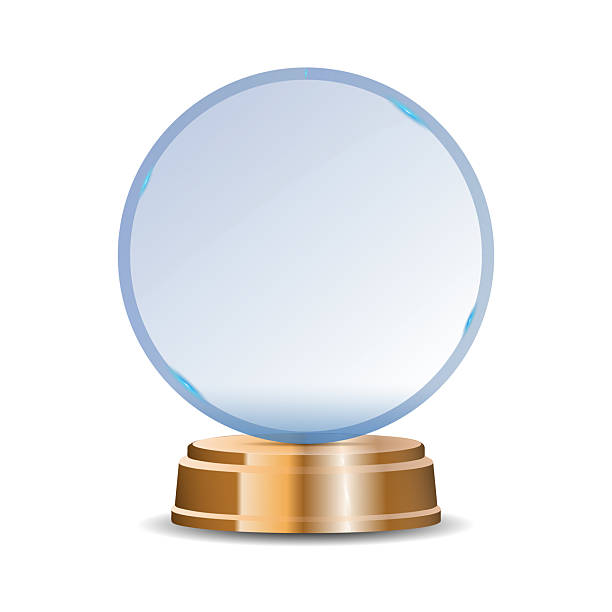 istock Single crystal award with bronze metallic base. Realistic transparent glass trophy for winner recognition, elegant celebration or prestigious accomplishment illustration. 2225548717