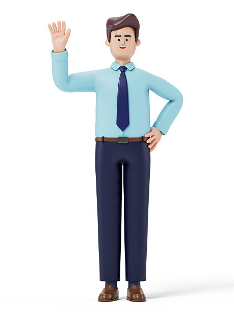istock A man in business attire waving 2225552879