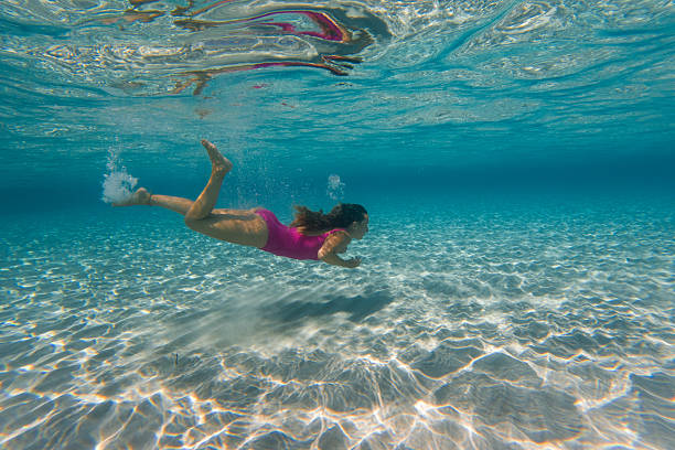 istock Woman Swimming Underwater, Corsica 2225559787