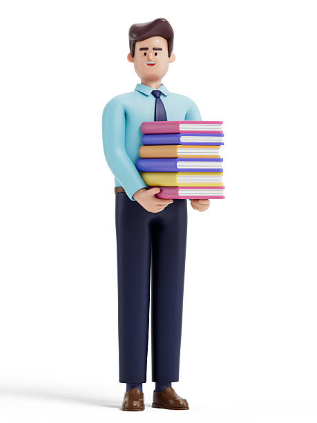 istock A man holds a stack of colorful books 2225562446