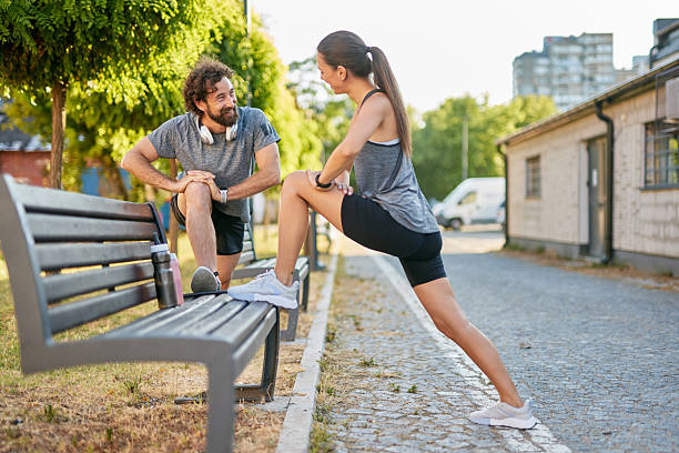 istock Young adults stretching before outdoor workout 2225564490