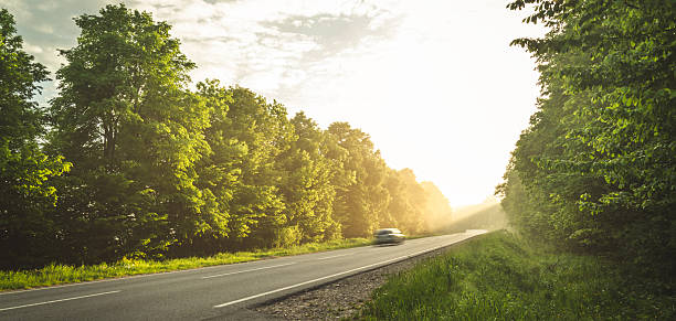 istock Car roads at the empty road 2225569205