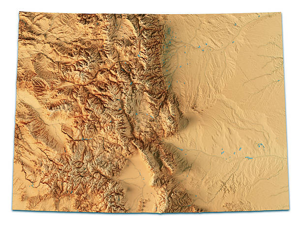 istock Colorado US State Topographic Map 3D Render Isolated Color 2225573151