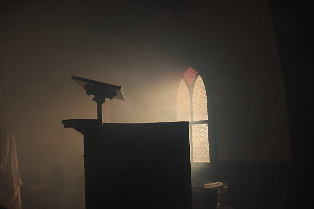 istock Smoky lighting in the church. 2225588506
