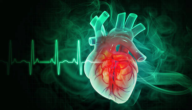 istock Heart attack and heart disease, ecg background. 3d illustration 2225596452