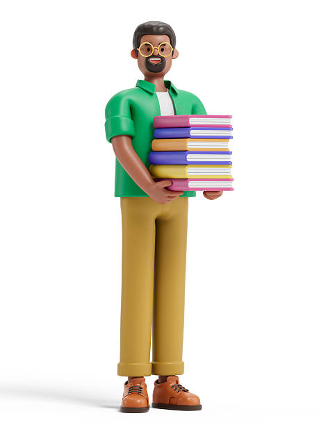 istock A man holds a stack of colorful books 2225596479