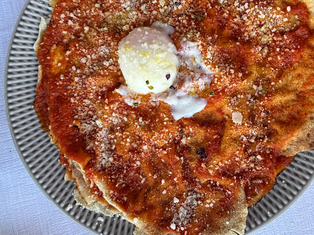 istock Traditional Sardinian Pane Frattau with Egg and Tomato Sauce 2225596643
