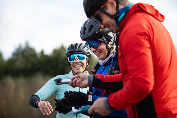 istock Group of cyclists preparing their bicycle wheels before getting out 2225611474
