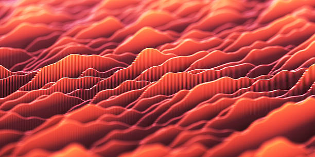 istock Abstract colorful wavy digital landscape 2225615345