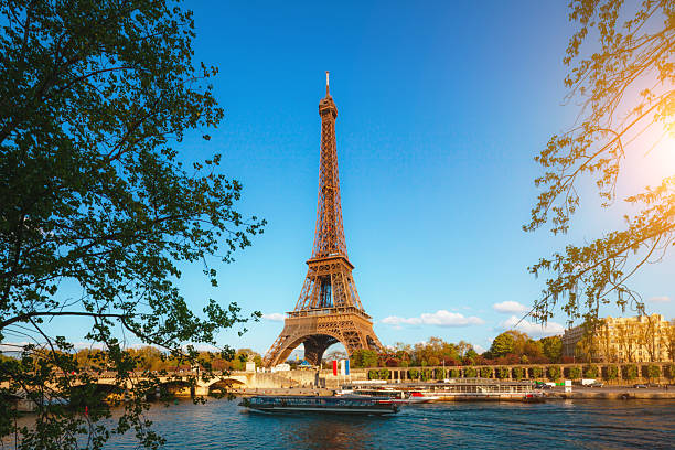 istock Eiffel Tower in Springtime View with Seine River and Sunlight 2225615467