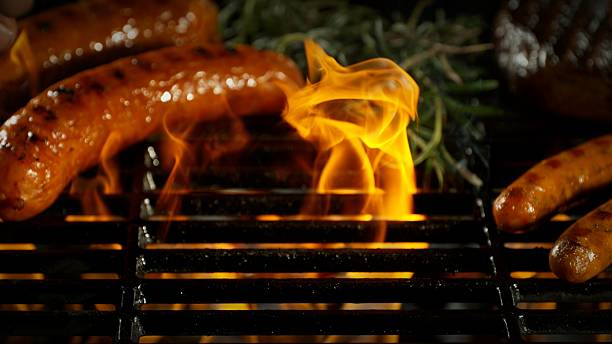 istock Close-up of Barbeque Grill with Various Meats 2225616053