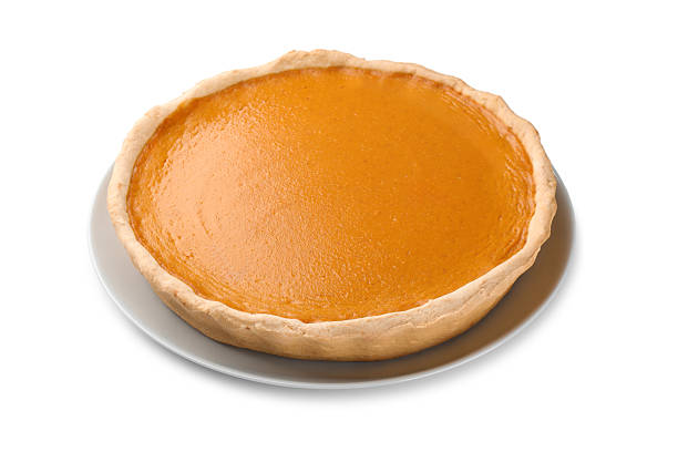 istock Tasty homemade pumpkin pie isolated on white 2225618500