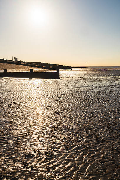 istock Sun shining on the mudflats at low tide in whitstable, england 2225621338