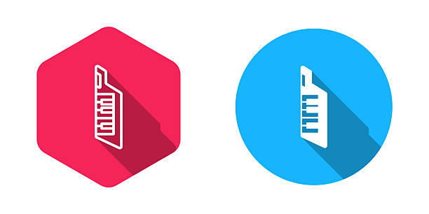 Filled and outline Keytar icon isolated with long shadow background. Musical instrument. Vector Filled and outline Keytar icon isolated with long shadow background. Musical instrument. Vector. keytar-illustrations stock illustrations