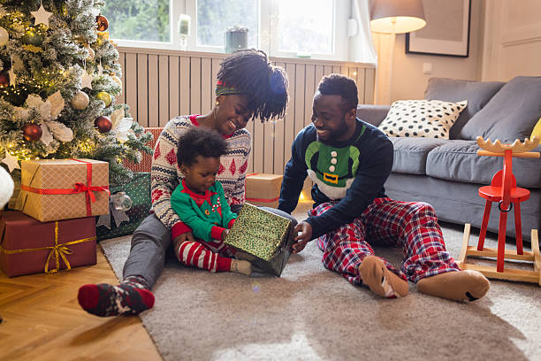 istock Christmas at home with family 2225626123