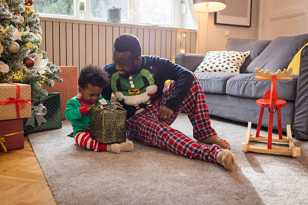 istock Christmas at home with family 2225626129