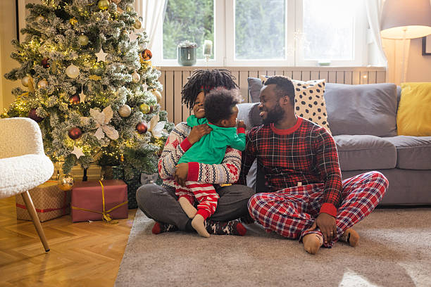 istock Christmas at home with family 2225626299