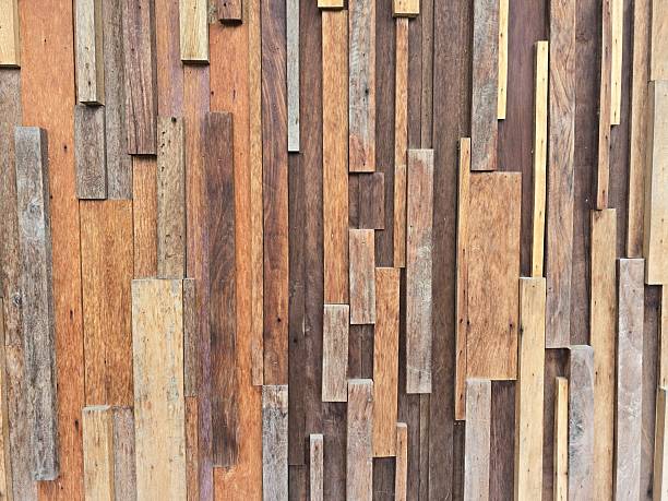 Spruce, pine, fir wood siding good for exterior walls and sauna interiors. A pine fir wood siding, knotty pine clapboard paneling and siding background with a copy space.
