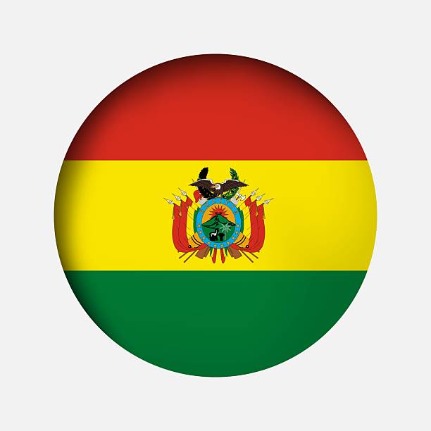 istock Round Bolivia national flag highlight icon, sticker 2225631774