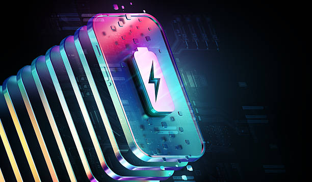istock Modern battery elements concept showcasing Li-ion battery in Modern Smartphones and Gadgets. Modern Graphic Design, HUD Elements and Tech-Inspired Graphic Design Highlight Latest Innovative Technologies 2225632502