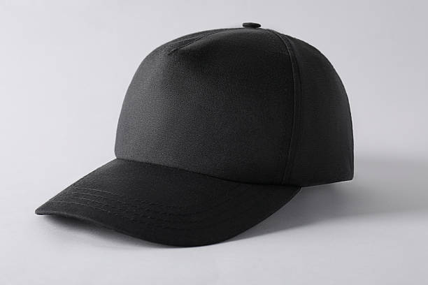 istock Stylish black baseball cap on light grey background, closeup. Mockup for design 2225632677