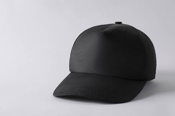 istock Stylish black baseball cap on light grey background. Mockup for design 2225632738