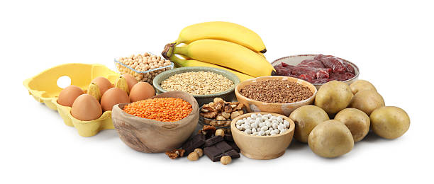istock Different products rich in iron on white background. Anemia diet plan 2225633060