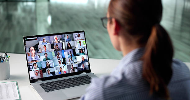 istock Young Female Entrepreneur Manages Virtual Business Conference 2225635823