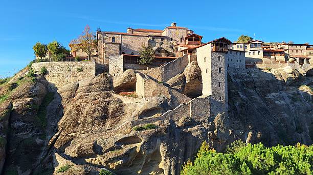 istock Serene morning in impressive Meteora monasteries. Central Greece 2225636246