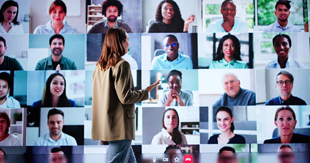istock Engage In Online Training With Live Speaker At Virtual Event 2225637411