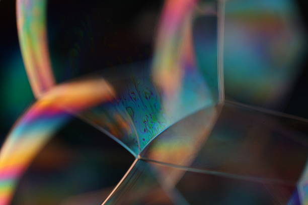 istock Blue and green liquid films, bright liquid surface, natural phenomena 2225640733