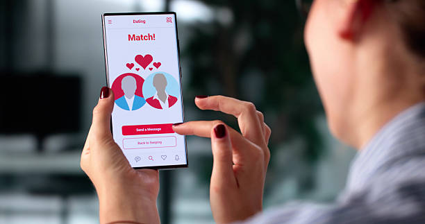istock Woman Using Online Dating App On Smartphone Possibly Falling For Scam 2225642669